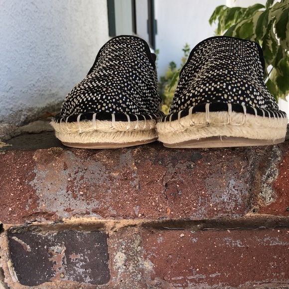 BLACK & WHITE WOVEN ESPADRILLE FLAT 7 1/2 NEW CARLY UNIVERSAL THREAD NWOT - Picture 4 of 11